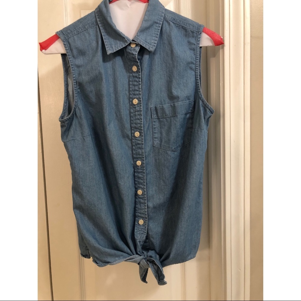 J. Crew tie-front top